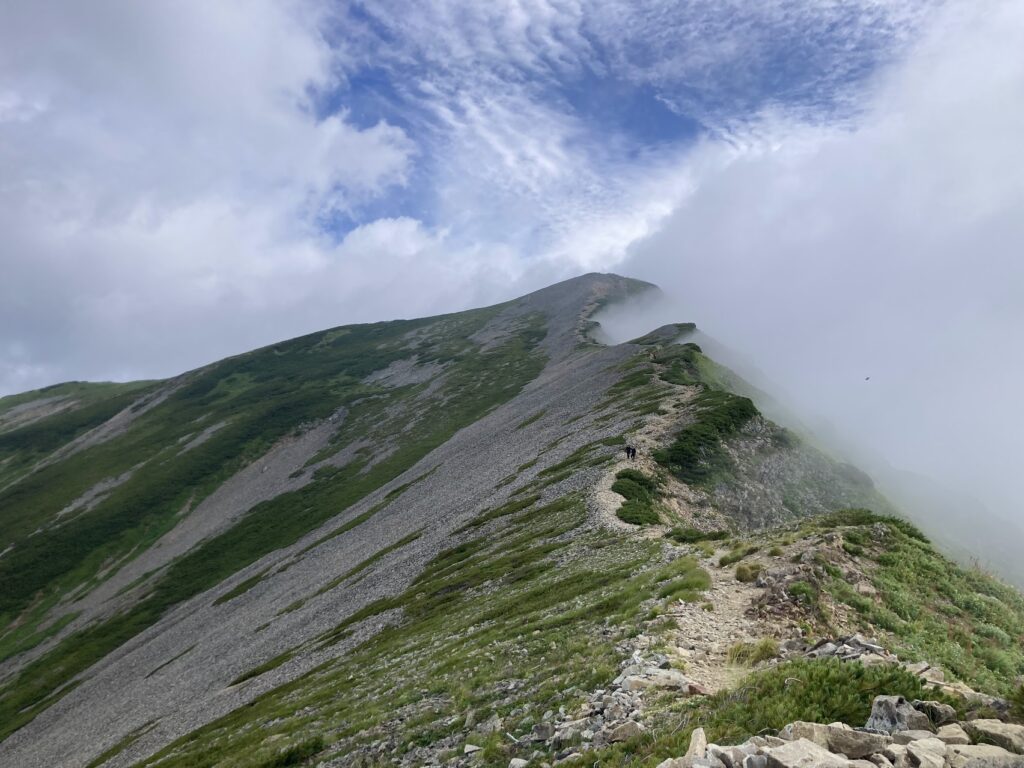 鹿島槍ヶ岳　稜線