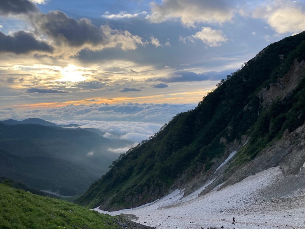 白馬岳　大雪渓　猿倉登山口